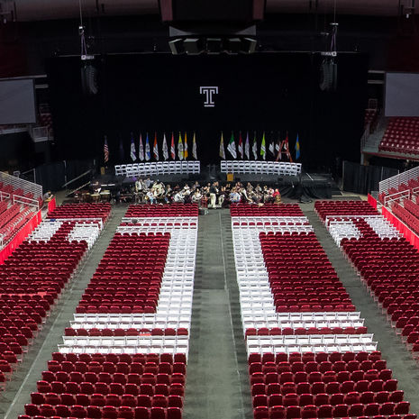 T chairs in Liacouras center