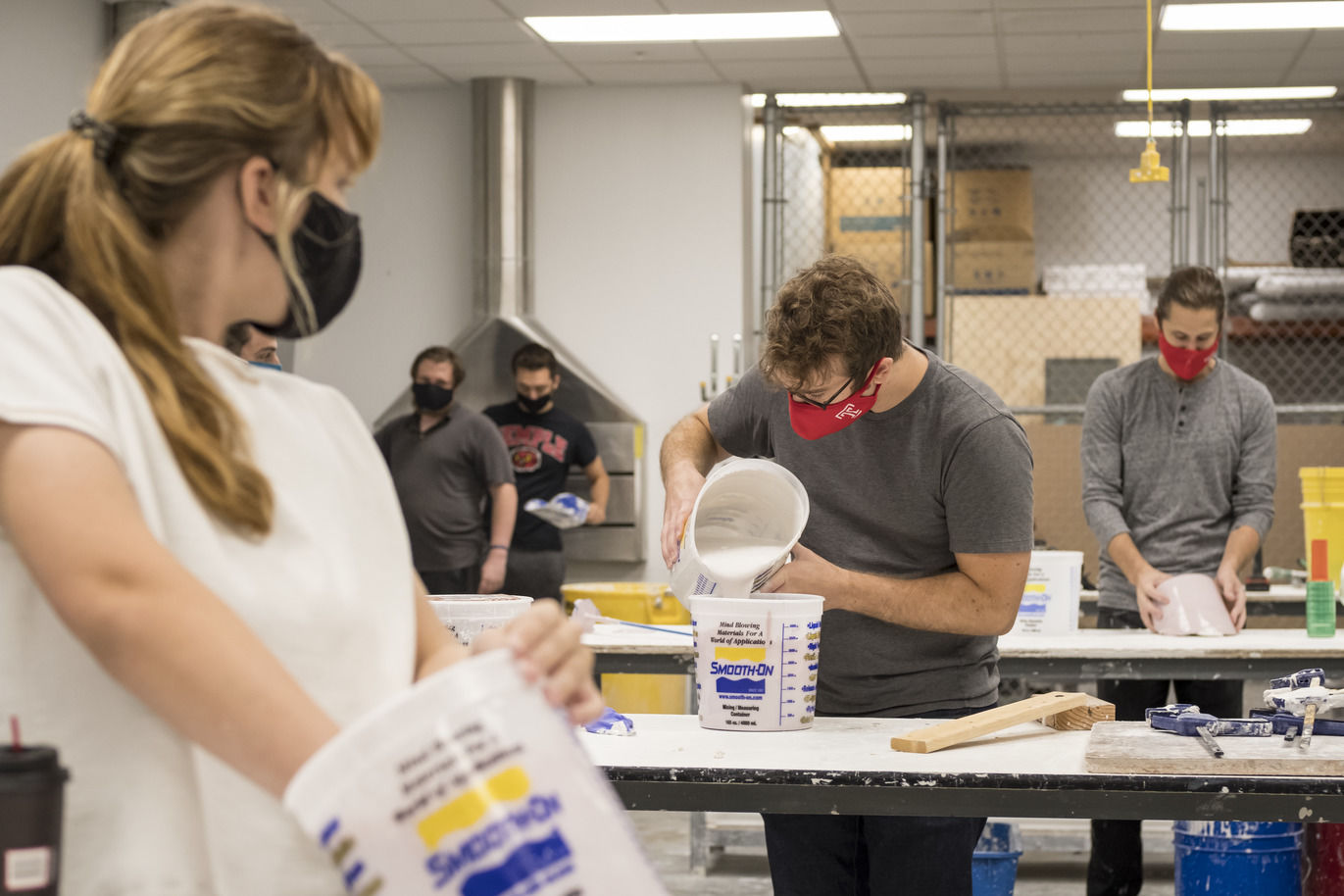 Tyler School of Art and Architecture students in Sculpture Studio