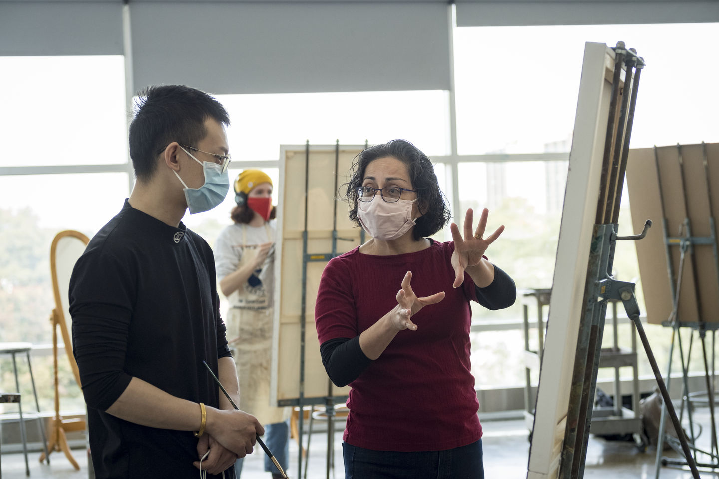 Tyler School of Art and Architecture student and professor in Painting Studio