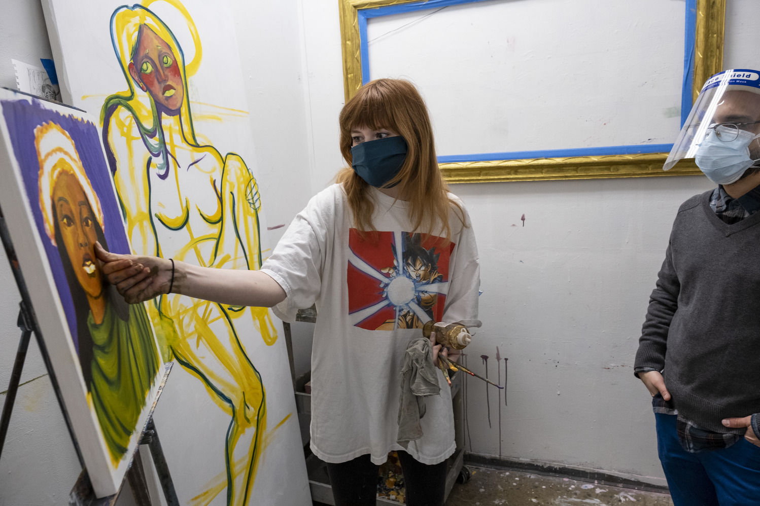 Tyler School of Art and Architecture students during painting critique