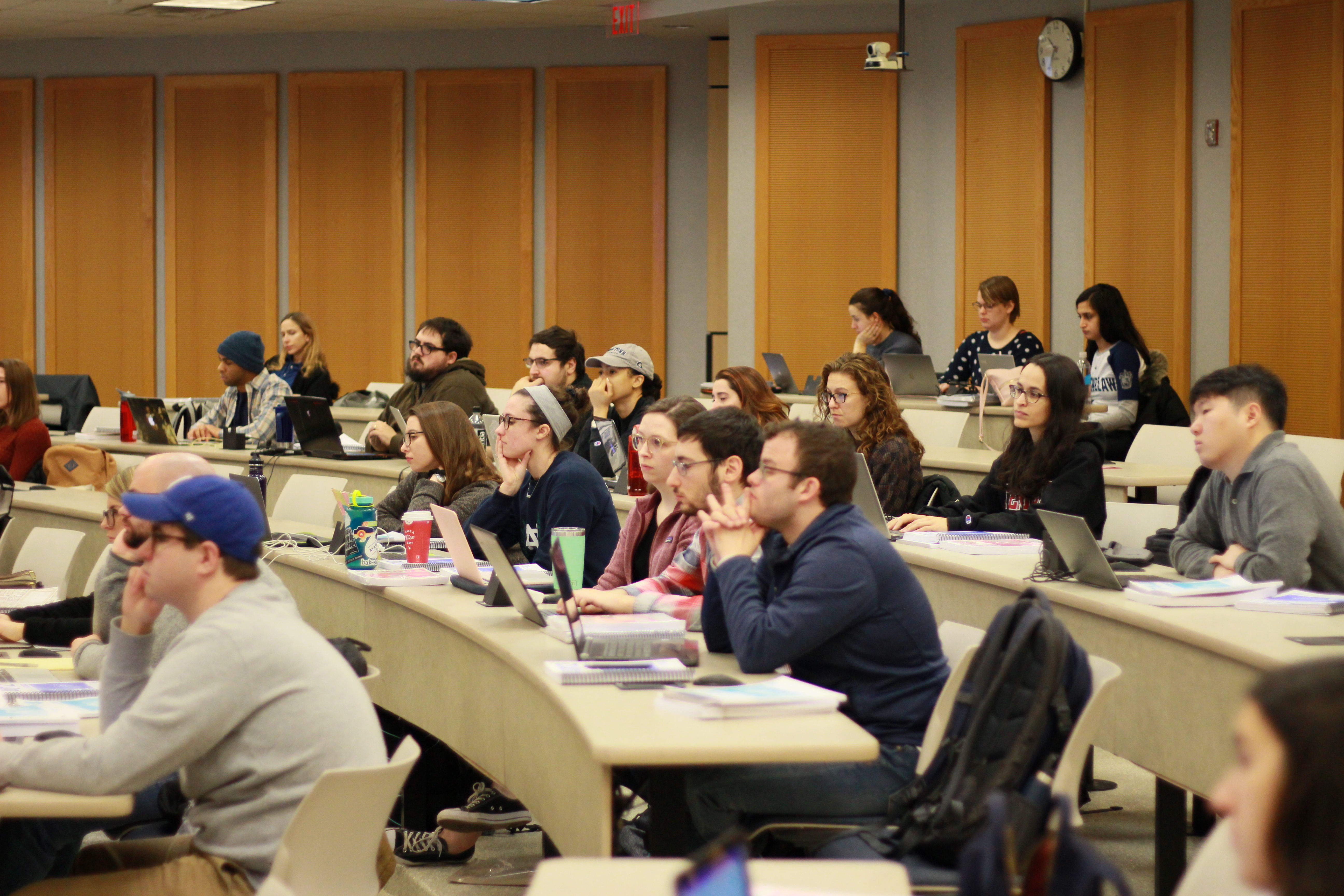 Temple Law students attend the VITA Tax Training clinic in January of 2020.