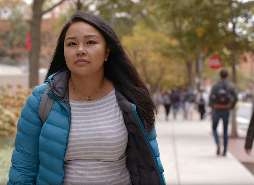 College of Science and Technology student on campus